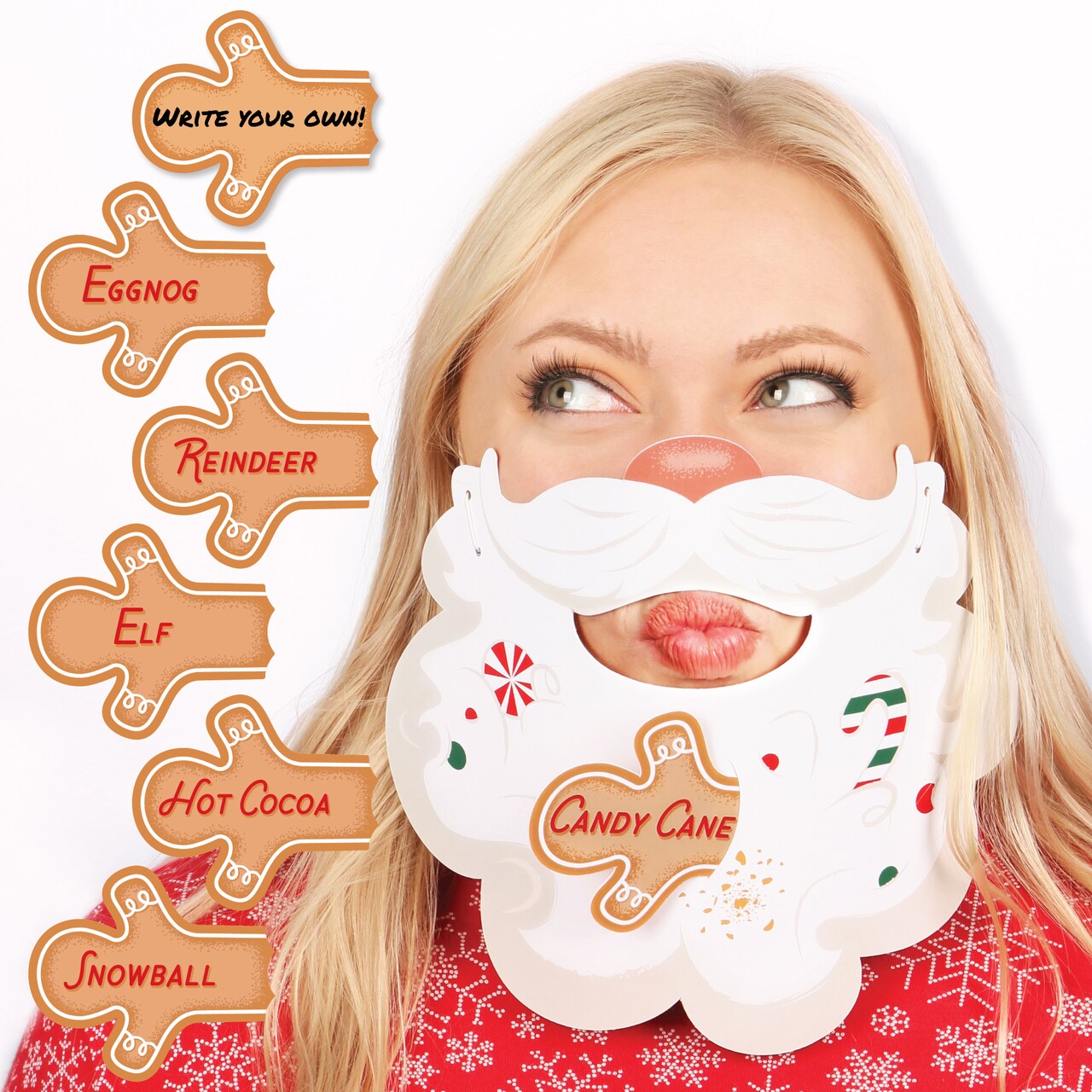 Big Dot of Happiness Jolly Santa Claus Beard Guessing Game, Fun Christmas Games for Kids and Adults, Family Guess Who Game, Friendsmas Party Card Games, Set of 8
